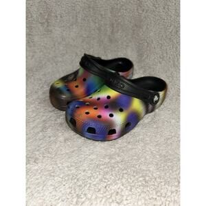 Crocs Solarized Multicolor Black Clog Sandals Kids Size 11